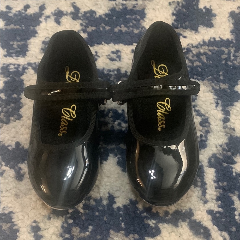 Dance Class Tap Black Toddler shoes size 8